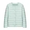 Integrada de Aerolínea Ligera para Mujer Plumón de Pato Blanco Estación Europea de Gama Alta Chaqueta con Cuello en V Chaqueta Ligera Corta para Mujer Primavera y Otoño