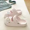 Tendencia de ModaVerano Mariposa Perla Zapatos de Madera DIY para Mujer, Versátiles y Combinan con Todos los Atuendos, Pantuflas Cerradas de EVA tipo Mary Jane