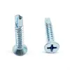 Tornillos avellanados de cabeza plana para teja de acero de color, tornillos avellanados de cabeza plana con ranura cruzada, tornillos autorroscantes, tornillos autoperforantes, tornillos de cola de milano M4.2