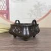 Colección Miscelánea Antigua Horno de Palabras de Cobre Viejo Antiguo Cenicero de Cobre de Cuatro Animales Mitológicos Horno de Aromaterapia de Cuatro Patas con Doble Asa Adornos