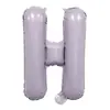 Globos de Papel de Aluminio de 16 pulgadas Color Morado Macarrón Morado Claro Letras A-Z Números 0-9 Decoración para Fiesta de Cumpleaños Globos Banner