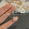 Versão Alta da Família Fan Luxo Leve Tamanho Grande Flor da Sorte Trevo de Quatro Folhas Colar para Mulheres Banhado a Ouro 18K Totalmente Cravejado de Diamantes Corrente de Clavícula da Moda Individual