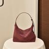 Bolso de Cuero Mate Nuevo Otoño e Invierno 2026, Bolso Cruzado de Hombro Único de Cuero Genuino Retro Casual de Moda de Gran Capacidad para Mujer