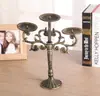 Candelabro Estilo Europeo Artesanía de Hierro Fundido Arte en Hierro Tallado Candelabro Portavelas Candelabro Retro Decoración para el Hogar y Bodas