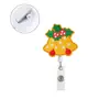 Clip de Insignia Navideño de Fieltro Bordado Retráctil Fácil de Tirar Venta Caliente Transfronteriza Muñeco de Nieve Giratorio Clip de Cocodrilo Soporte para Insignias
