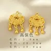 Antigo ouro mudo furo passante trevo de quatro folhas fu grande abertura bolsa de dinheiro fu bolsa liga acessórios joias diy pulseira pingente lote