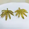DIY Hoja de Arce Fundición de Cobre Latón Accesorios Colgante Pendientes Colgante Serie de Plantas Vintage