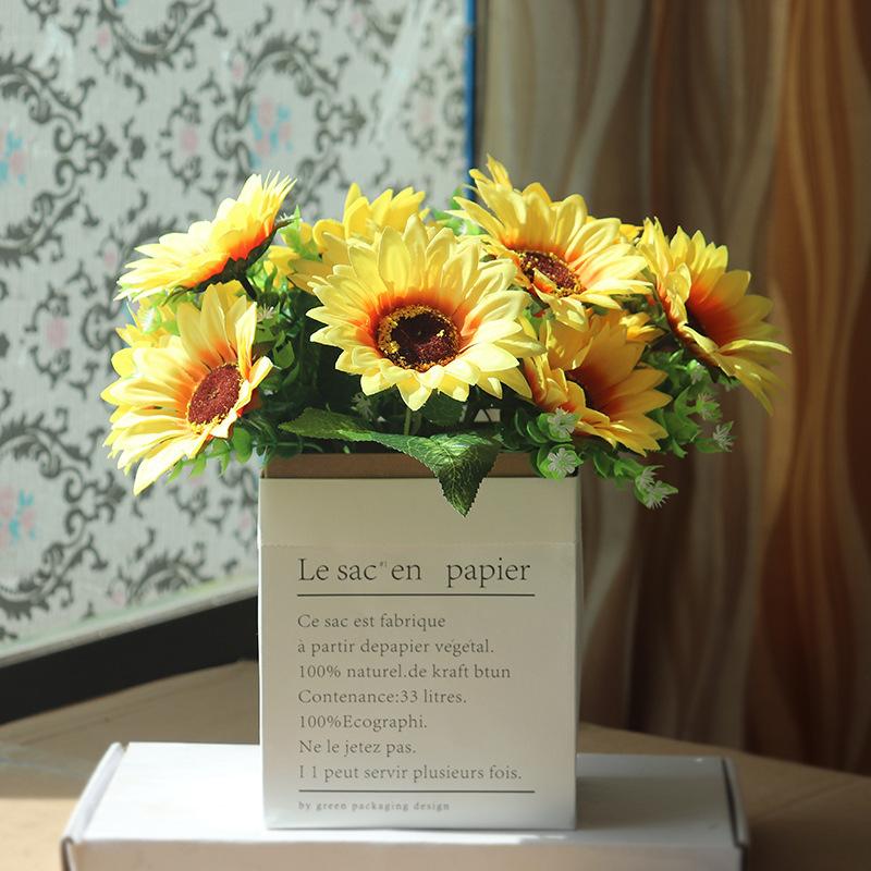 纸袋+秋黄-太阳花