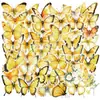 Pacote com 50 Adesivos de Borboleta Coloridos de Desenho Animado Adesivos Transparentes de Pet à Prova d'Água para Decoração de Diário Adesivos para Guitarra Caderno