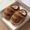 Pantuflas de algodón EVA de invierno para niños, con una sensación suave y acolchada, suelas gruesas, antideslizantes, para interior, cálidas, zapatos de algodón estilo padre-hijo para niñas en invierno