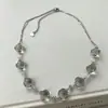 Luxo Leve Elegante Temperamento Transparente Colar Pulseira de Contas Redondas Moderno Tendência Sensação de Alto Padrão Estilo Cool do Instagram Acessórios de Nicho