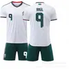 2526 Copa del Mundo México Jersey de Visitante Número 14 Blanco 9 Raúl 22 Lozano Conjunto Correcto