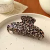 Pinza Sencilla para el Cabello para la Parte Trasera de la Cabeza, Pinza de Acetato Estilo Coreano con Estampado de Leopardo, Accesorio para el Cabello de Media Luna al por Mayor