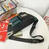 Mochila de Marca de Moda Ins para Mujer, Bolso Cruzado Casual Estilo Japonés, Bolso de Pecho de Color Contrastante Versátil para Pareja, Bolso de Hombro para Viajes y Commuting para Hombre