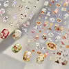 Tomoni Pegatinas Finas Resistentes para Manicura Pegatinas Lindas de Dibujos Animados para Uñas Nuevo Estilo Chino Vino Caliente de Otoño Material de Pegatina de Joyería