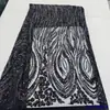 Vestido Estilo Francês Bordado com Lantejoulas, Tecido de Renda para Vestido de Noiva, Tecido de Renda com Lantejoulas para Noiva