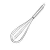Batidor de Huevos de Acero Inoxidable de 8 Pulgadas 10 Pulgadas 12 Pulgadas Utensilios Manuales para Hornear Palo Mezclador para Huevos y Crema Batidora para Hornear