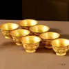 Cuenco de Suministro de Agua de Xizang, Ocho Vasos de Purificación de Agua Auspiciosos, Siete Vasos Sagrados Delante de Buda, Suministros de Adoración para el Salón Budista, Vaso de Guanyin