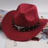Chapéu Top Étnico Chapéu de Cowboy Ocidental Xizang Xizang Chapéu de Performance Chapéu de Lã Chapéu de Lã Retrô Centro-Europeu e Americano