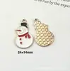 142 Colgantes de Navidad Colgantes de Aleación con Gota de Aceite Accesorios para Joyería DIY Colgante de Papá Noel Muñeco de Nieve Campana