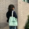 2026 Bolso de Lona con Letras de un Solo Hombro Estilo Ins, Bolso de Tela Estilo Perezoso, Bolso de Lona para Estudiante Japonés, Bolso Cruzado