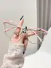 Óculos de armação reta estilo gatinho, anti-luz azul, alta qualidade, best-seller transfronteiriço, nova moda, simples, armação versátil para mulheres
