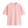 Camiseta de Algodão de Xinjiang Pesada Grossa Não Transparente Algodão Puro Manga Curta Verão Unissex Cor Sólida Gola Redonda Caimento Solto Ombro Normal Camiseta