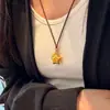 Nuevo Collar Trenzado de Estrella Tridimensional Retro Estilo Chino Maillard para Mujer, Simple y Versátil, Cadena Súper Brillante de Luna para Clavícula
