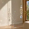 Apanhador de sol TikTok transfronteiriço cristal estrela de cinco pontas olho pingente luminária acessório de jardim pingente de prisma