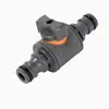 Conector Plástico Atravessante de Água com Revestimento de Borracha, 3/4 Polegada, 6/4 Polegadas, Conector Rápido Válvula Reta Duas Vias, Conector Rápido de Reparo e Extensão de Mangueira