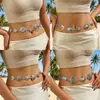 Amazon Corrente de Cintura Corrente Corporal Acessórios Femininos Decorativos Vestido Estilo Étnico Boêmio Corrente de Metal Cinto