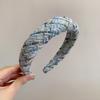 Outono e inverno Novo estilo Chanel elegante cor misturada tecida grossa de lã headband nicho design sentido de alta Skull top rosto lavagem headband