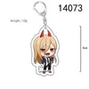 Chaveiro Chainsaw Man Chainsaw Man Denji Makima Power Reze Acrílico
