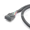 Cable de Datos USB 2.0 A/F Doble Puerto Personalizado con Tuerca a Terminal Dupont 2.0-5P*2 USB Hembra con Orejas