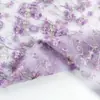 Lleno de pequeños bordados florales de tela de poliéster para vestido de primavera y verano, bordado plano, ropa, artesanías, accesorios de encaje al por mayor