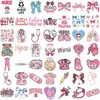 50 Pegatinas de Dibujos Animados con Lazo Rosa para Enfermeras Graffiti Decoración DIY Teléfono Móvil Notas Patineta Taza de Agua Pegatinas de PVC