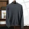 Suéter de Cachemira de Cuello Alto Nuevo para Otoño e Invierno Suéter de Lana Grueso Cálido para Hombre Capa Base Invierno Suéter de Cachemira de Cabra para Hombre