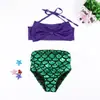 Comercio exterior Europa y Estados Unidos Traje de baño de sirena bikini de escamas de pez dividido traje de baño para niñas en stock una generación de cabello