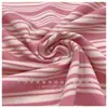 314 # Malha Piqué Quarto Duplo Tecido de Algodão Poliéster 180g Listrado Tecido Esportivo Feminino Camiseta Casual Listrado Jersey