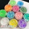 Kit de Materiales DIY Dreamland Láser Brillo Mezclado Polvo de Brillo Fluyente para Uñas Cristal Resina