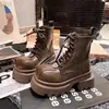Botas de Mujer 2026: Diseño Metálico Elegante de Punta Cuadrada, Suela de Esponja, Diseño de Nicho, Botas de Motocicleta de Lujo Ligero, Botines Elegantes