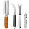 Cuchillo Especial para Pelar Piña y Caña de Azúcar, Pelador de Acero Inoxidable, Cuchillo para Cortar Piña, Pinza para Quitar Ojos, Herramienta para Quitar Ojos de Fruta