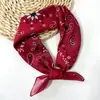 Pañuelo Cuadrado Paisley Transfronterizo Primavera y Verano, Pañuelo Cuadrado Pequeño de Algodón y Lino, Pañuelo Versátil Clásico Retro, Pañuelo para el Cuello