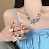 Collar de Estrella de Mar y Concha Estilo Vacaciones para Mujer, Cadena para Clavícula Estilo Isla Sanya 2026 Nuevo Accesorio de Cadena para el Cuello