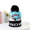 Moda transfronteriza de otoño e invierno Navidad Gorro de Navidad Lámpara LED Gorro tejido colorido luminoso cálido adulto con gorra de pompón