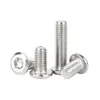Tornillos de Acero Inoxidable 304 de Cabeza Plana Grande con Hexágono Avellanado, Tornillos de Cabeza Redonda con Borde Biselado Antirrobo M4M5M6M8