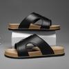 Chinelo Novo Masculino Verão Uso Externo Moda Sensação de Merda Sandálias Lazer ao Ar Livre Tendência Chinelos de Praia Atacado