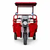 Motocicleta de Carga Vermelha de Três Rodas com Toldo Potência Forte Subida Estável Transporte de Carga Urbana e Rural Canteiro de Obras Triciclo