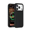 Adecuado para iPhone 18 Pro Max, funda de silicona líquida magnética para teléfono, color sólido, cubierta protectora simple para teléfono iPhone
