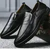 Zapatos de Piel para Hombre 2024 Nuevo Estilo Zapatos Mocasines de Boca Baja Zapatos de Conducir para Hombre Planos Casuales Slip-On Zapatos para Hombre Envío Directo